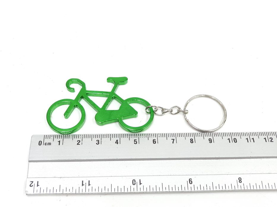 NOWY Brelok do kluczy otwieracz Rower dla rowerzysty pasjonata zielony