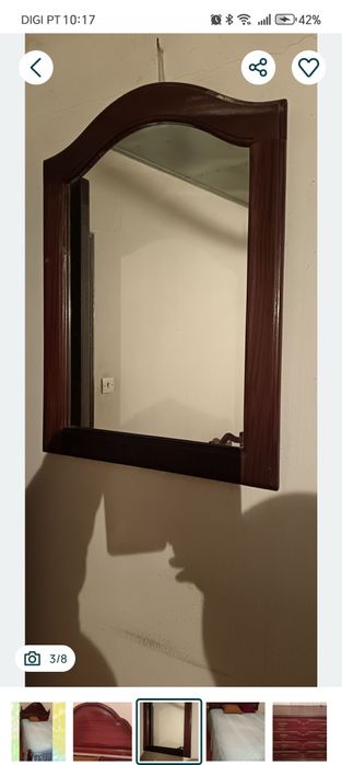 Conjunto de móveis de quarto em madeira maciça, com mais de 35 anos
