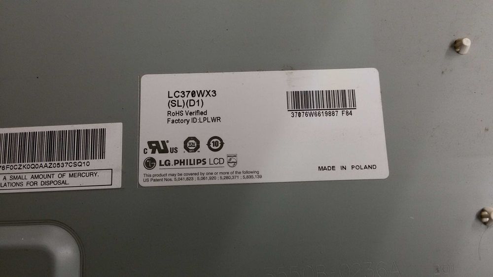 kit completo de lampadas  para painel lc370wx3 (sL)(d1) Lg philips