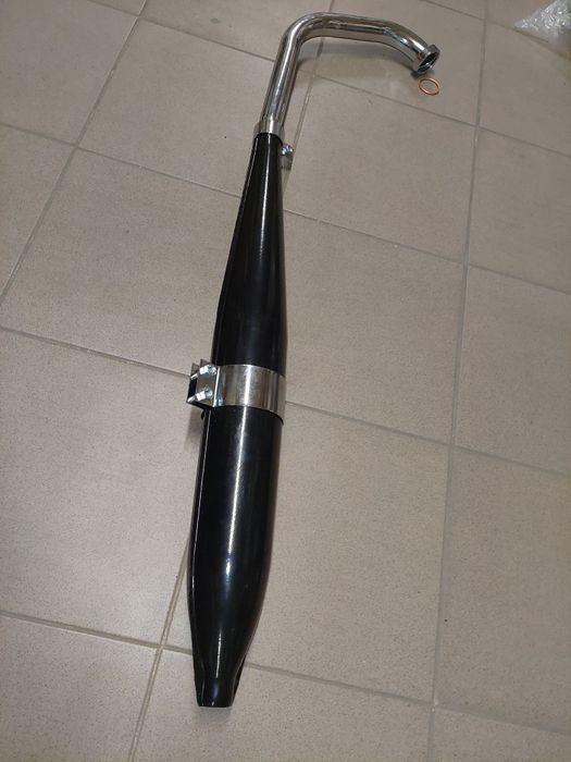 Nowy kpl wydech rura tlumik kolanko wsk 125 b3 jednoramowa pl