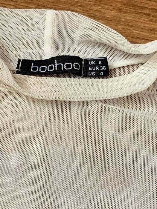 Боді в сіточку, білого кольору, розмір S