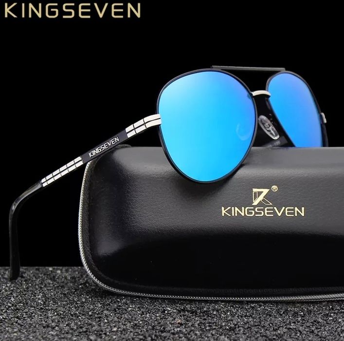 Okulary przeciwsłoneczne Aviator Pilotki KINGSEVEN UV400 polaryzacyjne