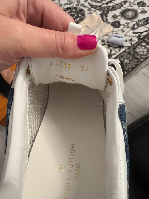 Sneakersy LV denim jeansowe białe