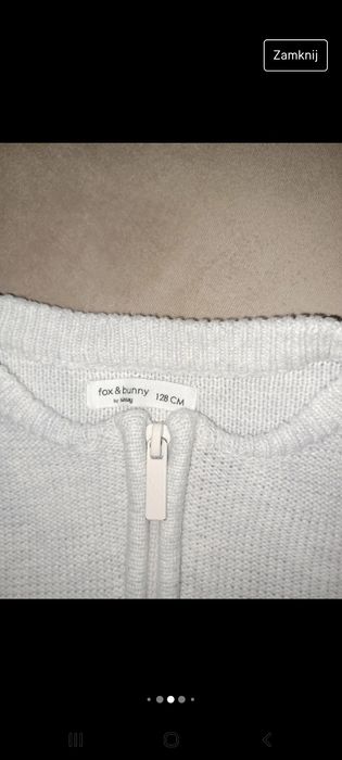 Sweter na suwak roz 128