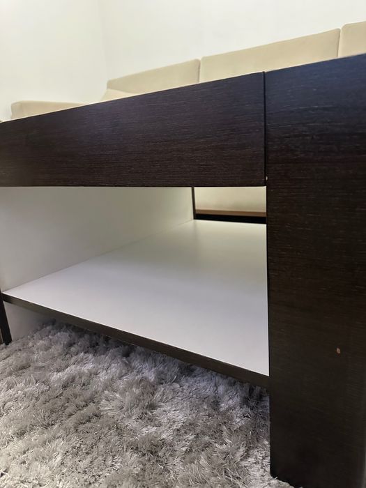 Mesa de centro em madeira e branco- Excelente estado