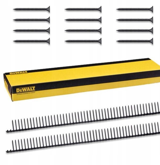 Dewalt wkręty na taśmie do metalu/regipsów 25mm/45mm 1000szt