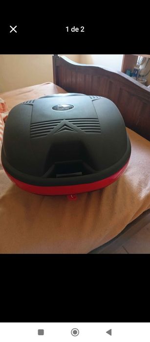 Baú moto novo com aplicações