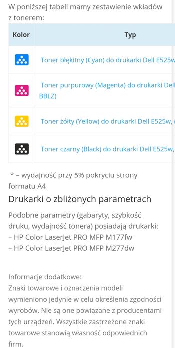 Drukarka Dell E525w Color Multifunction Printer
