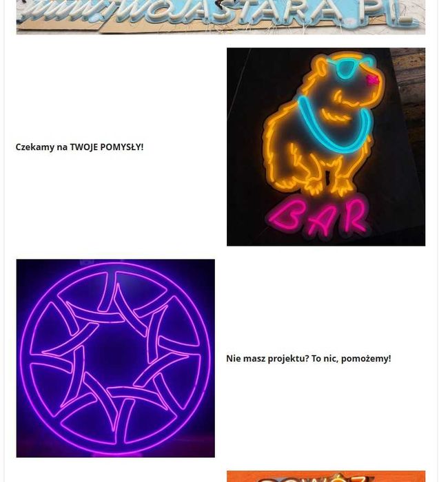Neon LED Ledon Lampa własny projekt