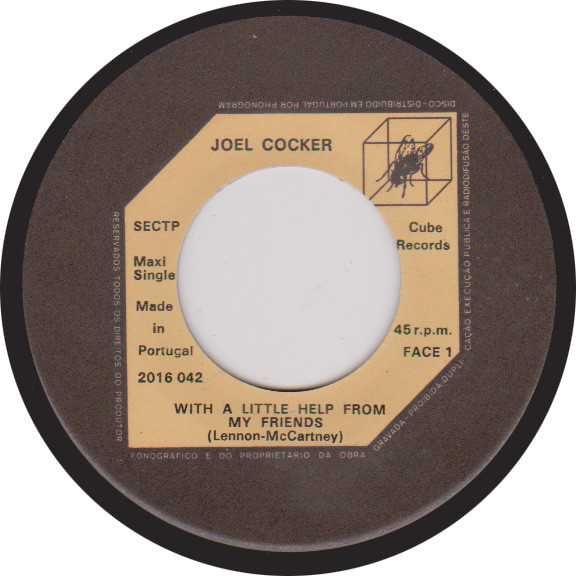 Joe Cocker – With A Little Help From My Friends - 45 Rpm 7" - 1970