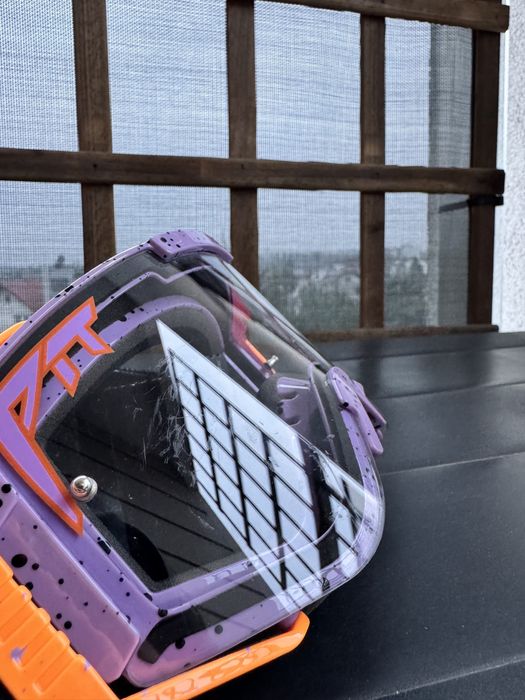 Gogle PIT Viper brapstrap, szyba clear fiolet enduro