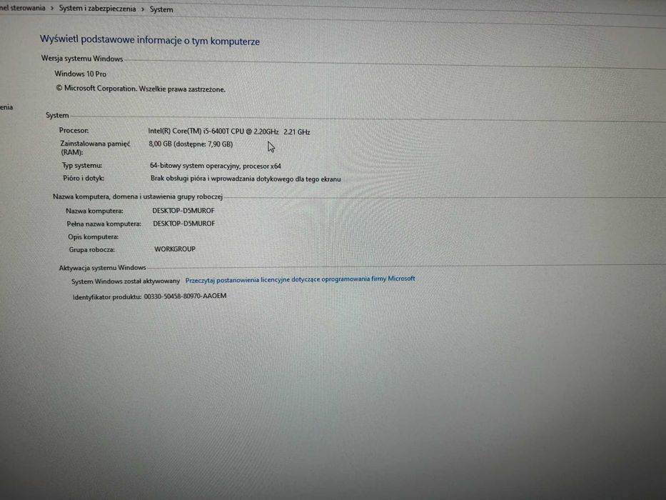Bardzo szybki i ładny komputer Lenovo ThinkCentre m700 mini 8GB 128SSD