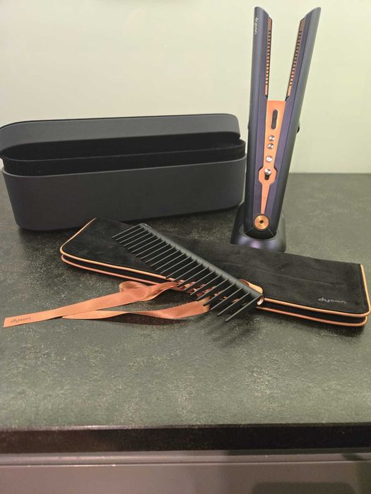 Prostownica DYSON Błękit pruski + Miedź (cały zestaw)