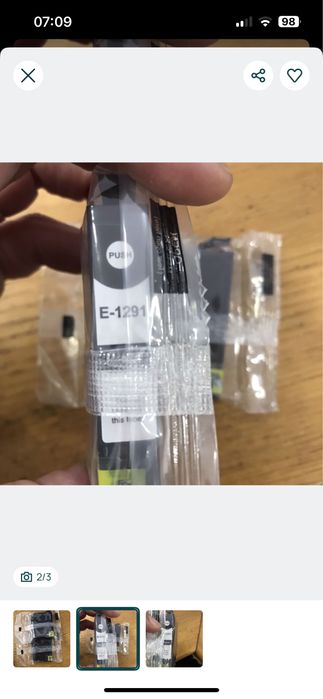 Conjunto 2 tinteiros preto Epson E- 1291 - Novo