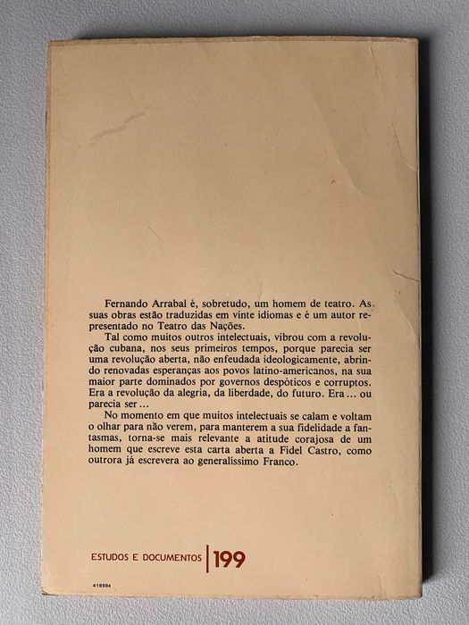 Carta a Fidel Castro - Ano: 1984