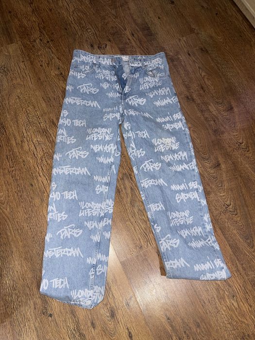 Spodnie baggy jeans M bershka zara pull&bear y2k drill drippy