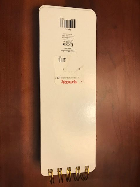 bloco de notas coração presente