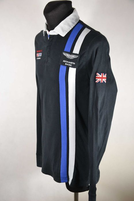 HACKETT Aston Martin Racing Koszulka Polo Męska L Longsleeve Oryginał