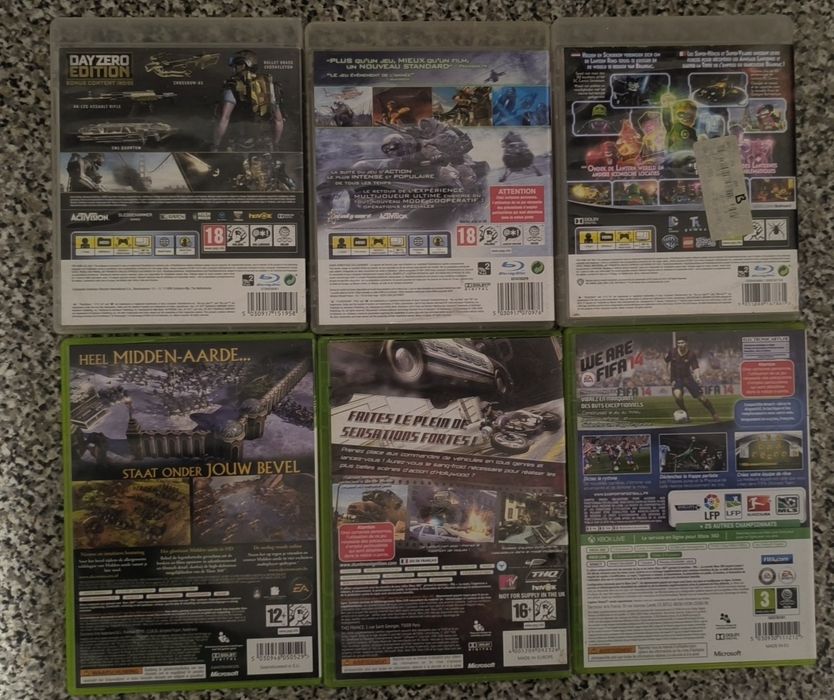 Conjunto de 6 jogos PlayStation 3/Xbox 360