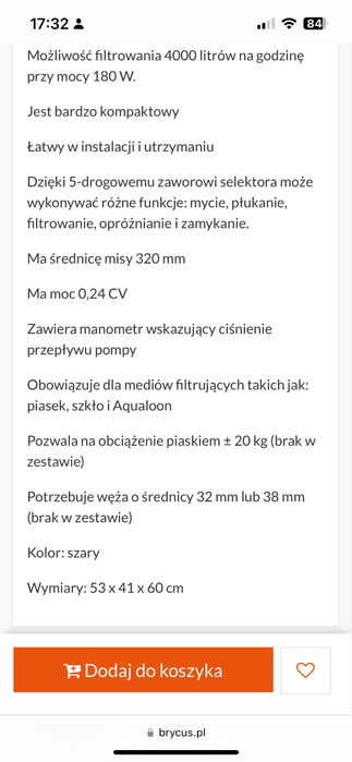 Pompa piaskowa gre fs 320