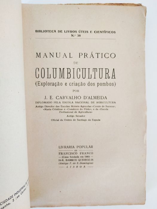 Manual de Columbicultura 1936 pombos