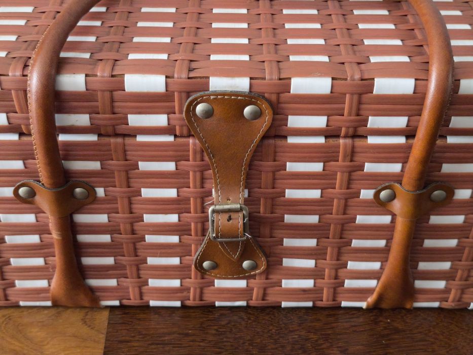 Cesto de Piquenique Vintage para 4 Pessoas – Bom estado