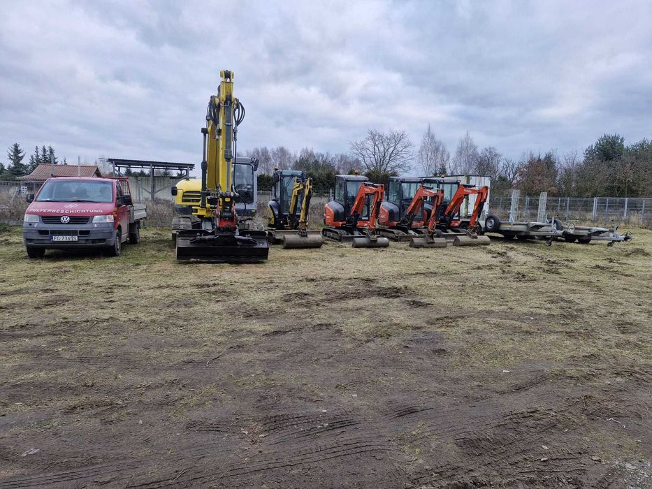 Wynajem koparki gąsienicowej, minikoparki oraz transport