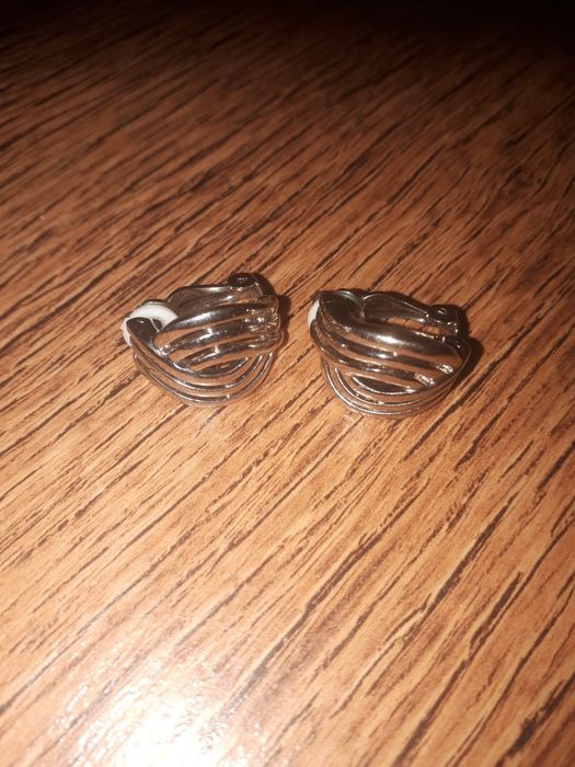 Srebrne klipsy vintage