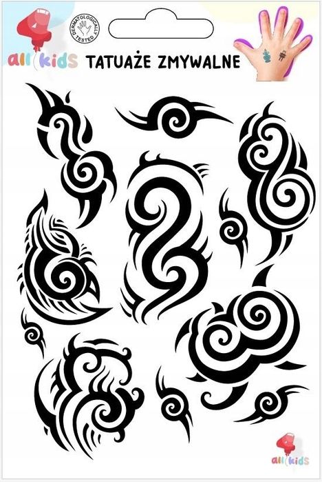 Tatuaże Zmywalne Dla Dzieci Tribal All4Kids 15x10 cm