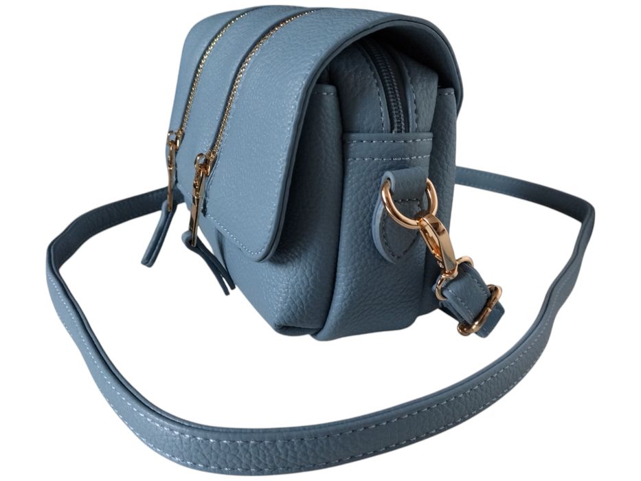 Mała Listonoszka Damska Niebieska Torebka Wizytowa Na Ramię