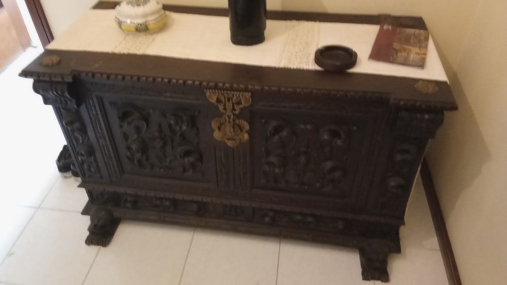 Arca antiga madeira maciça