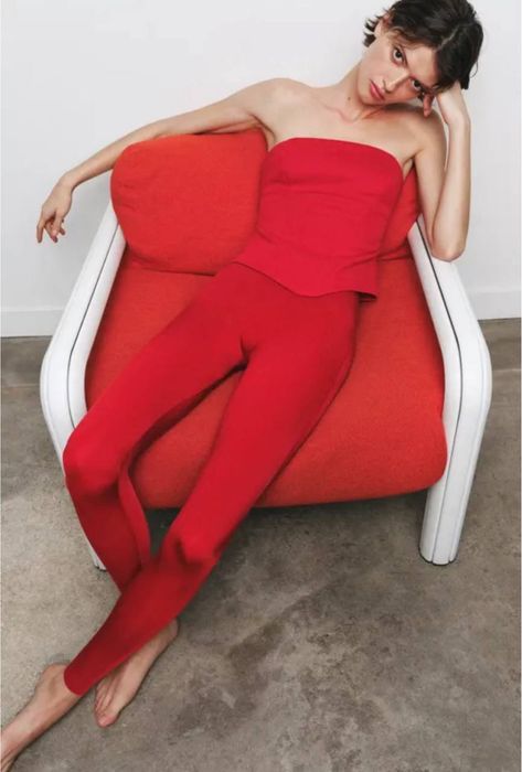 Червоний топ корсет zara