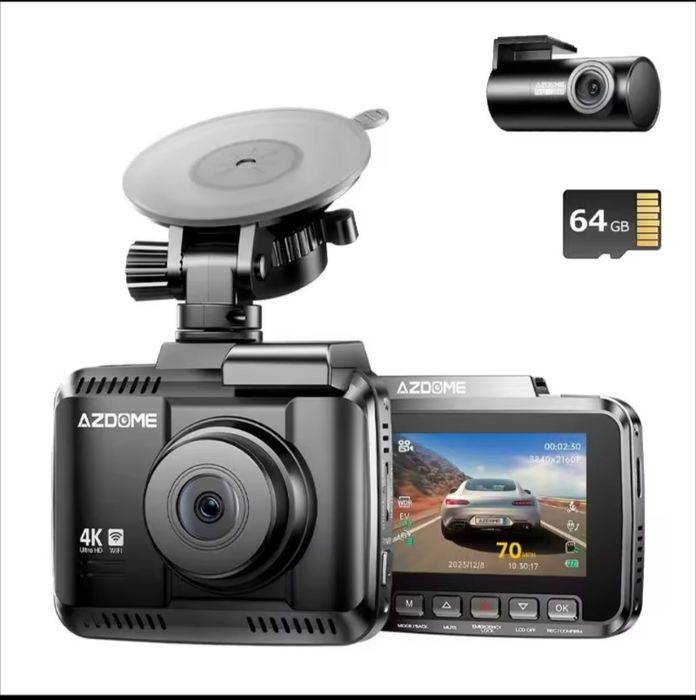 Видеорегистратор 4K, Azdome GS63H Pro реєстратор 2 камери