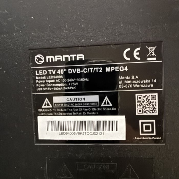Telewizor Manta 40” Led TV