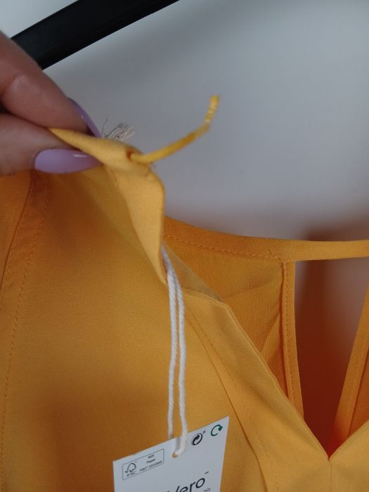 Bluzka Next żółta elegancka lekka EcoVero rozmiar XL 42 hit