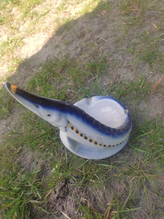 Вантажна порцелянова попільничка Осетр 50 роки