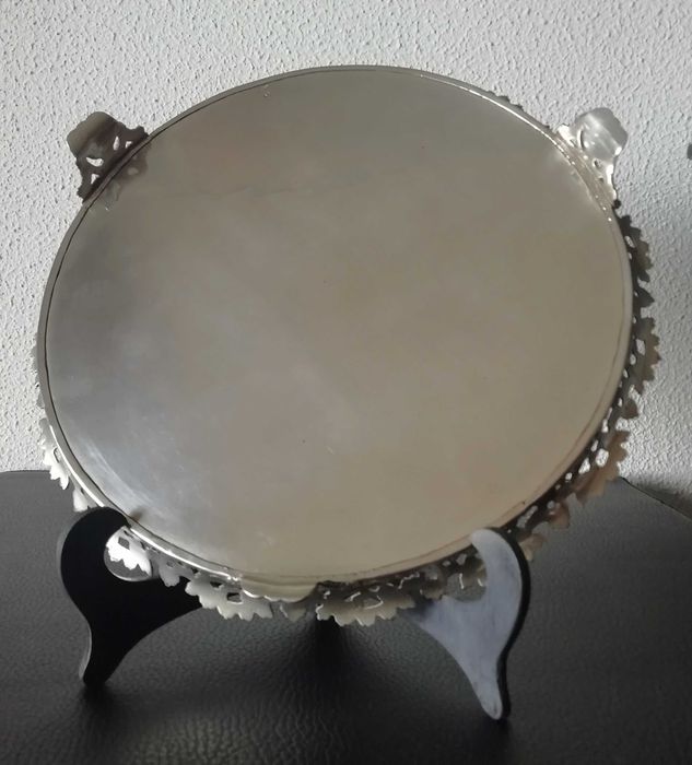 Salva ou Bandeja Gradinha de prata contraste Javali II Porto e Cosme T