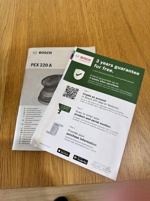 Lixadeira Excêntrica Bosch PEX 220 A – 220W, com caixa e manuais