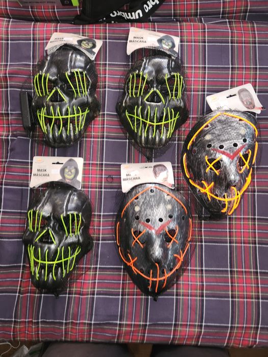 Máscaras de Halloween/Carnaval com luz