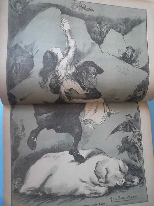 "A Paródia" , Raphael Bordallo Pinheiro, anos 1901 e 1902 completos.