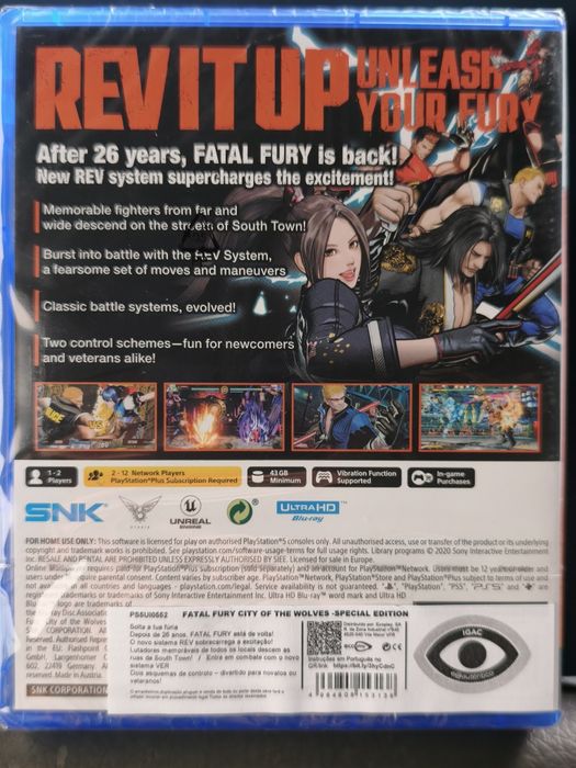 PS5 Fatal Fury Special Edition Jogo Selado