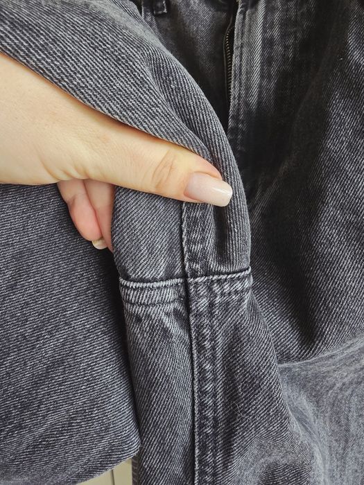 Jeansy ZARA barrel/baloon r.34 luźne oversize szare