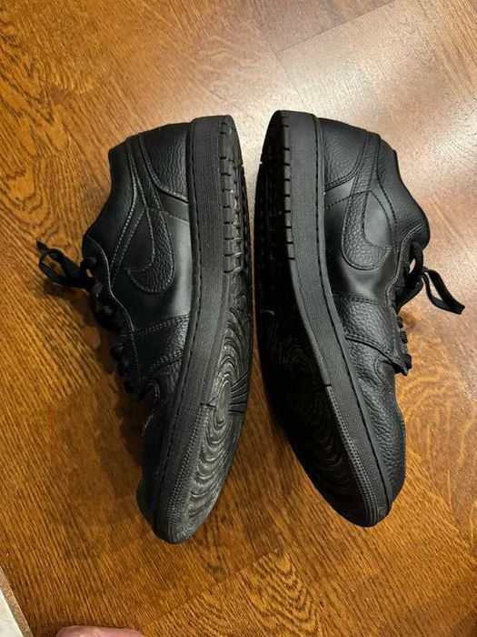 Buty Nike Air Jordan 1 Low Black Leather Sneakers 47
