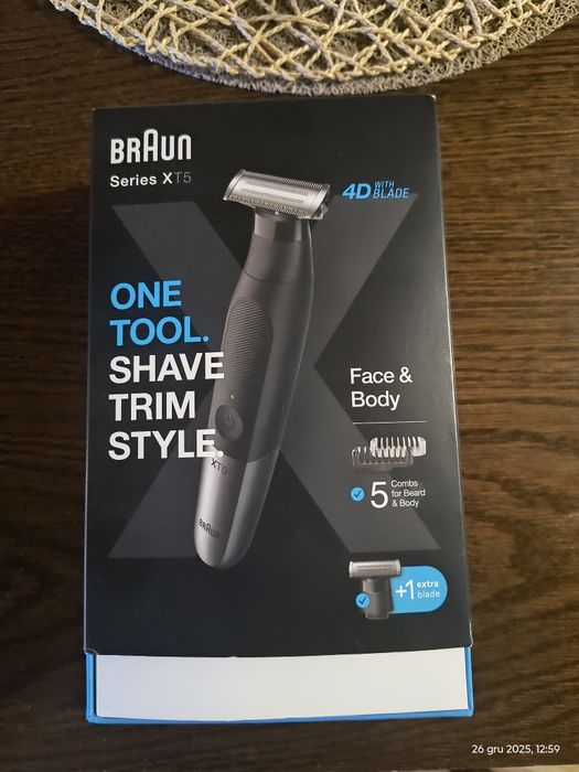 Golarka, Trymer Braun XT 5110 Nowa z paragonem