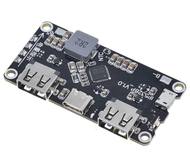 Плата PowerBank 18 Вт быстрая зарядка QC3 IP5328P Li ion Li Po  Baseus