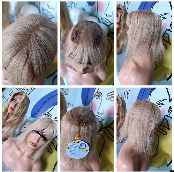 Натуральні 100% волосся накладки на макушку на заколках