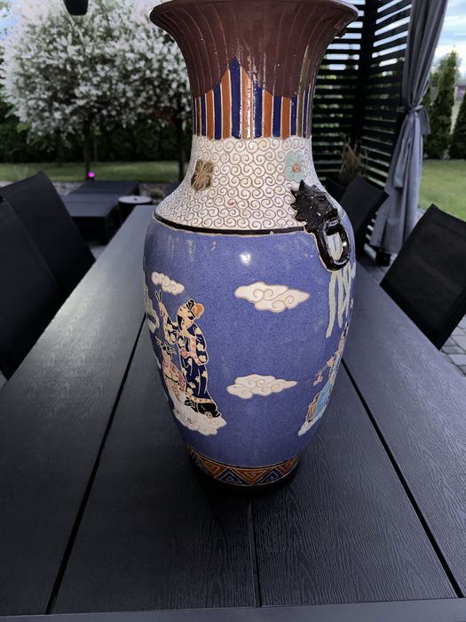 Wazon ceramiczny w stylu Satsuma 58 cm