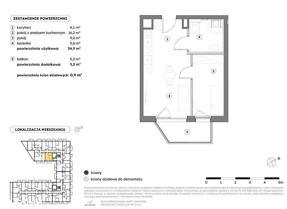 2pokojowe 35 m² | balkon 5 m² | 3 piętro | ZAKOŃCZENIE BUDOWY 2027 r. - Widok 3