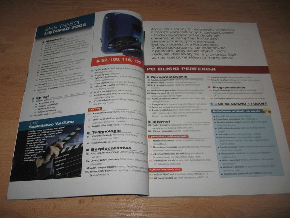 PC World Komputer 11 2006 z DVD  kurs Be Inspired English