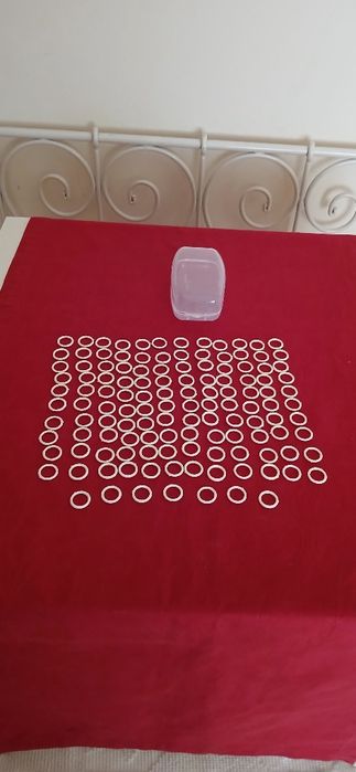 Argolas de plástico para crochet, novas
